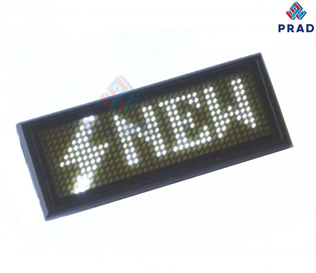 LED бейджик белый